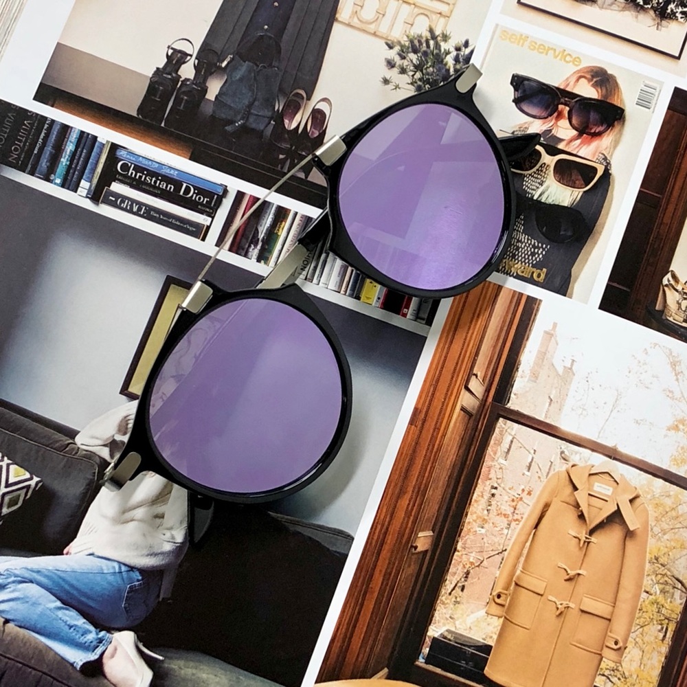 OMNI - Purple Polarize Futuristic Mirrored Sunnies